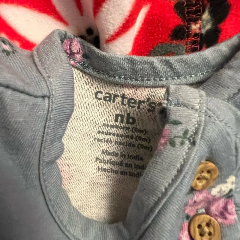 6pc NWOT newborn baby girl carters clothing lot - Picture 6 of 10